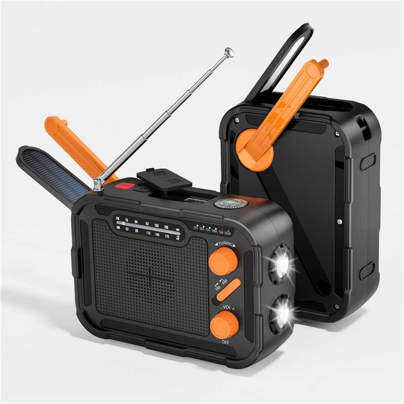 Solar Emergency Charger - Bank daya tenaga surya darurat 5000mAh,