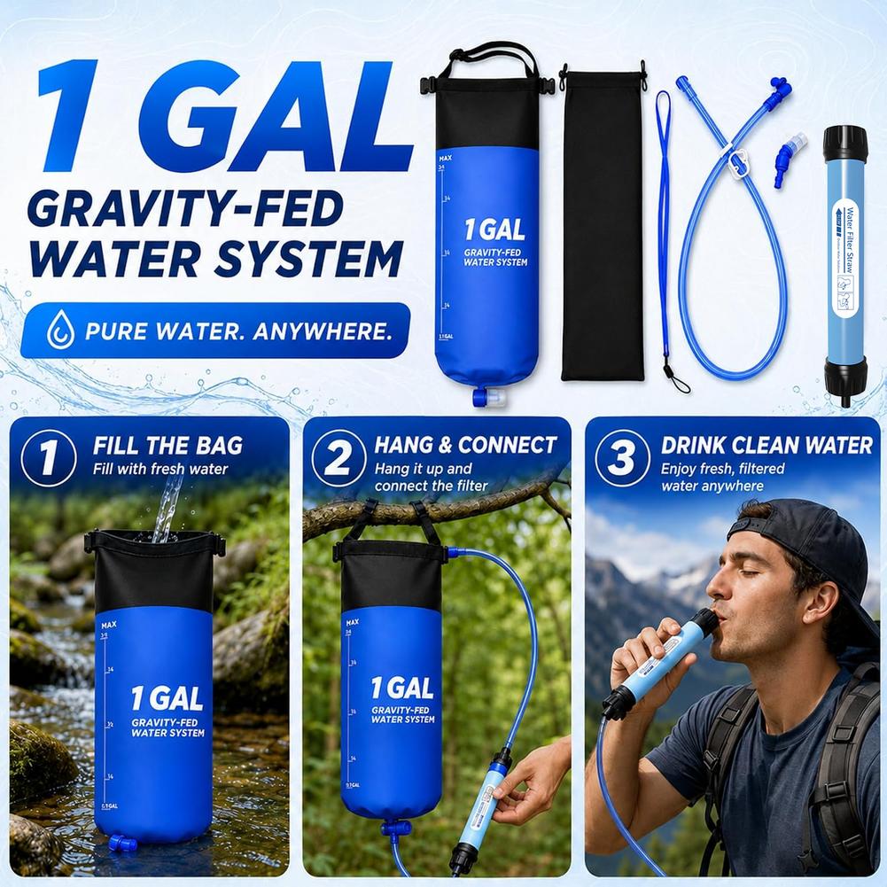 Bivy Bag Emergency - 1 Set Alat Penyaring Air dengan