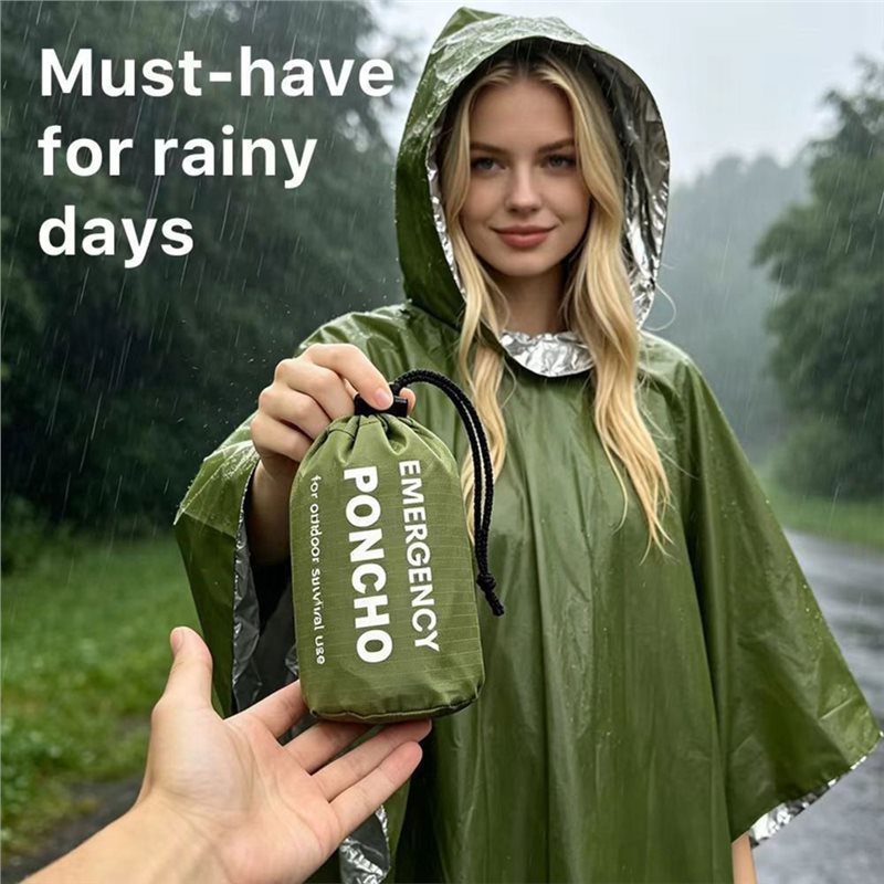 ABGH – Ponco Hujan Tahan Air u - Emergency Poncho Rain ulasan dan harga